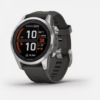 Garmin fenix 7S Pro Solar Silver GPS Watch with Graphite Band